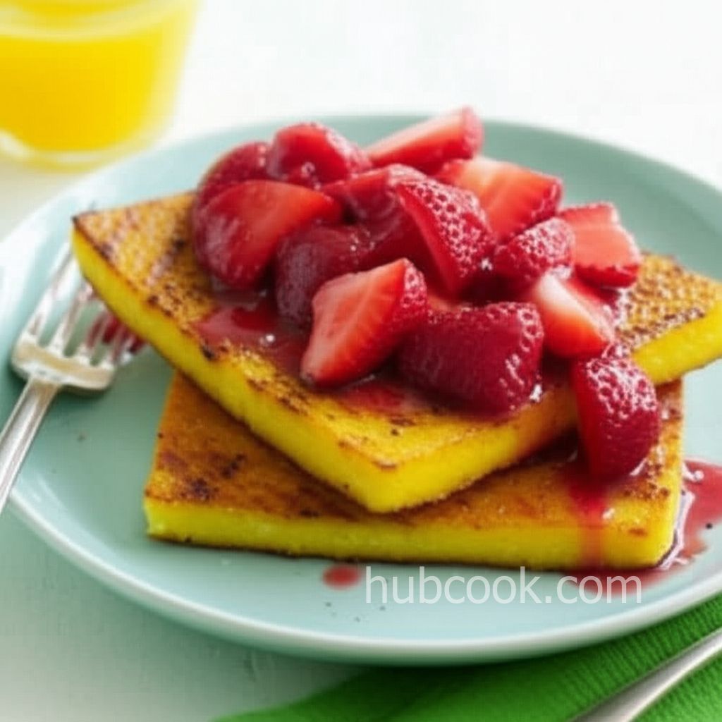 Grilled Polenta with Strawberries