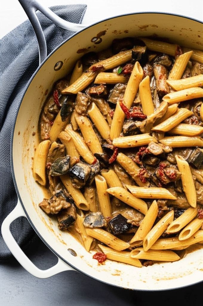Creamy Eggplant Campanelle