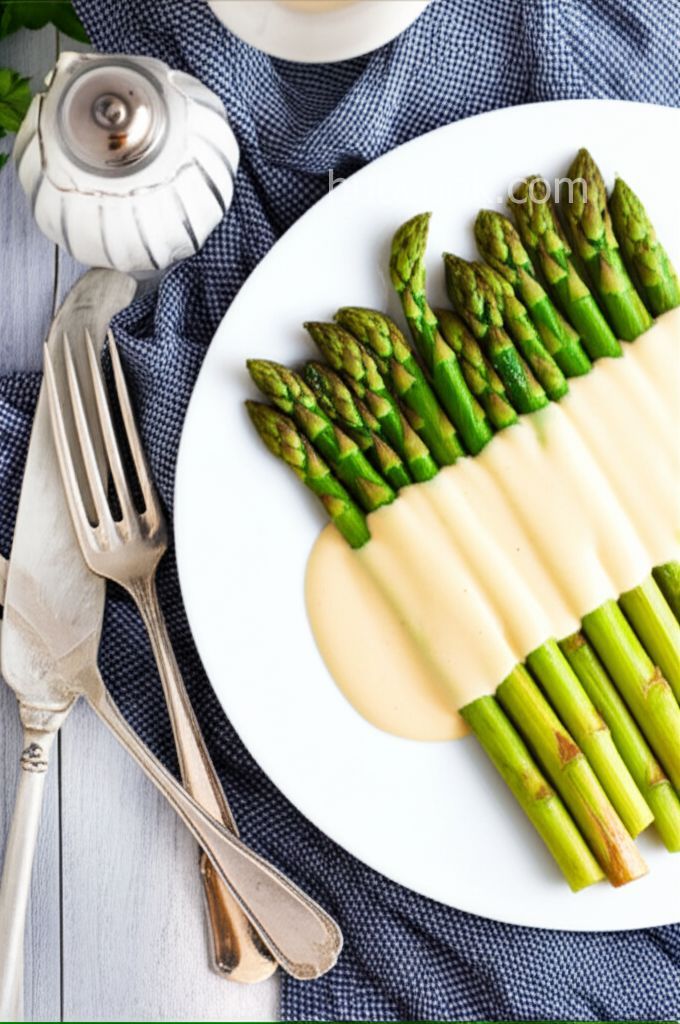 Spargel mit Haselnusssoße (Asparagus with Hazelnut Bechamel)