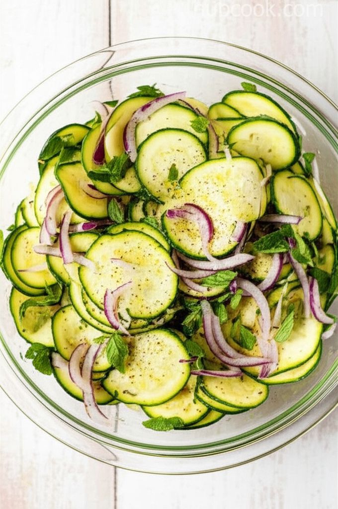 Zucchini Salad with Herbs and Red Onion