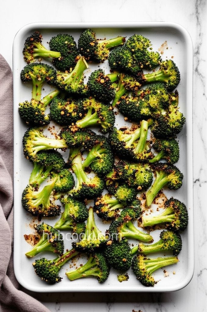 Roasted Broccoli with Garlic and Balsamic Vinegar