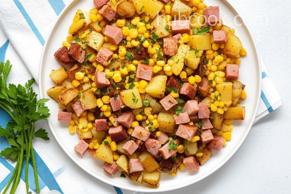 Spiced Potatoes and Spiral Ham
